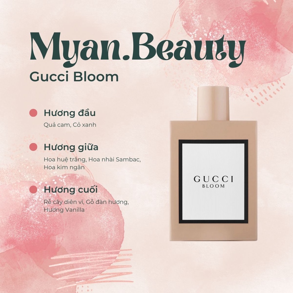 Nước hoa Nữ Bloom Hồng For Women EDP Dung Tích 100ml - Dầu thơm nữ hương thơm tinh tế quyến rũ