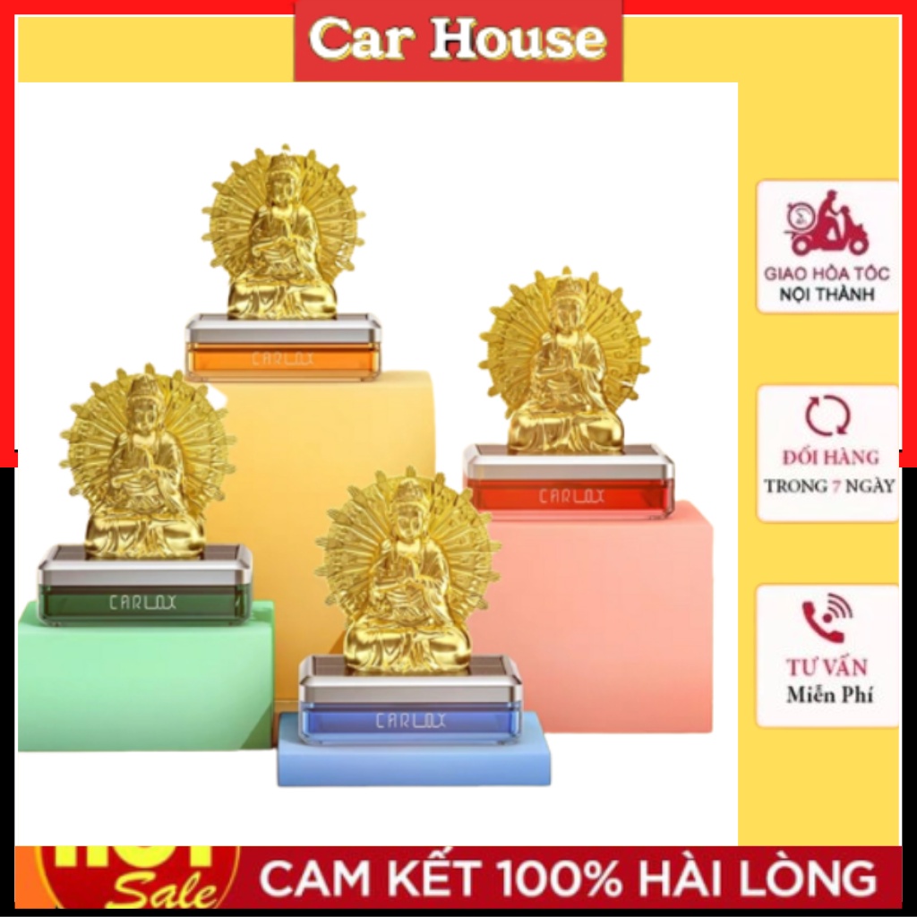 Nước Hoa Ô Tô CARLOX Tượng Phật Quan Thế Âm Chạy Năng Lượng Mặt Trời Tỏa Hương Thơm Mát Nhẹ Nhàng - 50ml