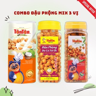 Combo đậu phộng tân tân hòa lan chua cay 190g – đậu phộng nước cốt dừa 265g – đậu phộng da cá tỏi ớt 240g