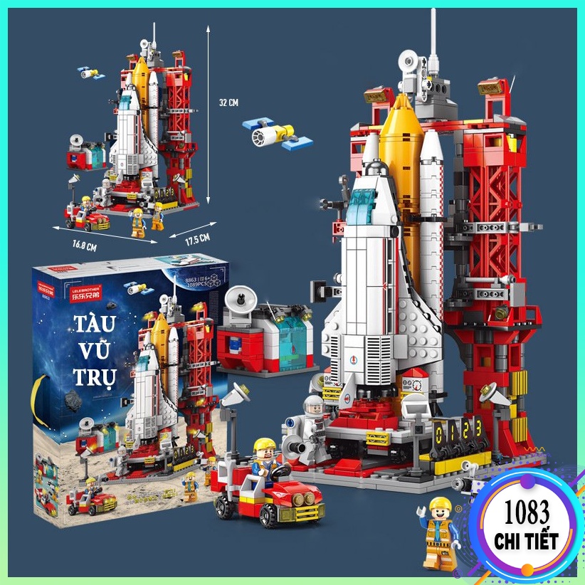 Đồ chơi lắp ráp lego Tàu Vũ Trụ TVT 1083, bộ lego xếp hình phi thuyền không gian đồ chơi cho bé
