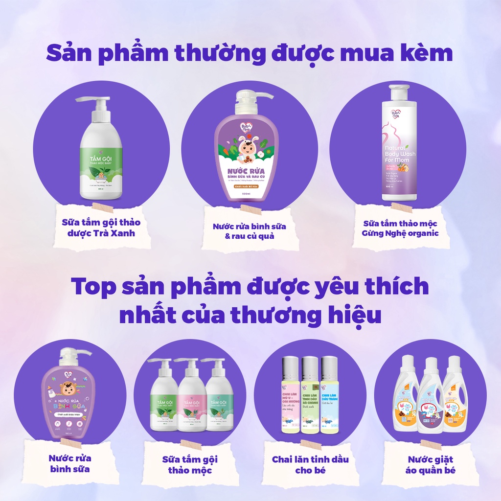 Nước giặt Enzym cho bé sạch khuẩn, mềm vải 1000ml BuB&MuM