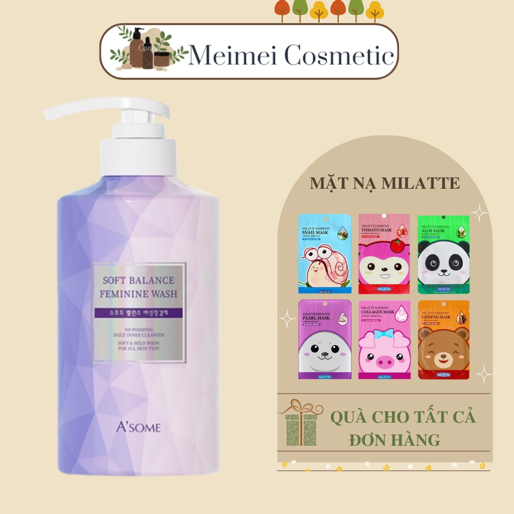 Dung Dịch Vệ Sinh Phụ Nữ A'SOME Soft Balance Feminine Wash 500ml