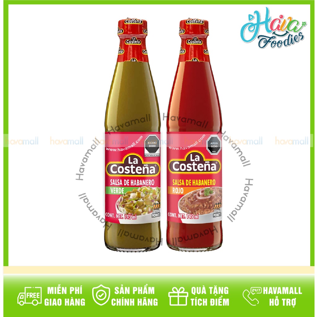 Sốt Ớt Habanero La Costena Chai Thủy Tinh 145ml – La Costena Salsa De Habanero
