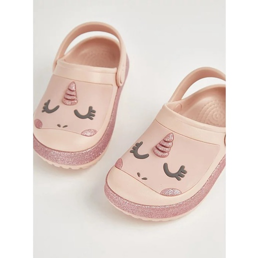 Dép sục sandal clog siêu nhẹ hồng unicorn/minnie trắng George _authentic UK