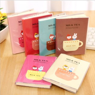 Sổ tay A7 MILK TEA độc đáo,Nhiều Hình Ngộ Nghĩnh Đáng Yêu - Số tay học sinh 69 tờ Giá Rẻ