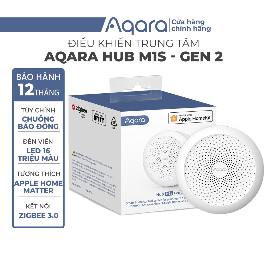 Aqara Hub M1S gen 2 bản Quốc Tế HM1S-G02 - Điều Khiển Trung Tâm Zigbee 3.0