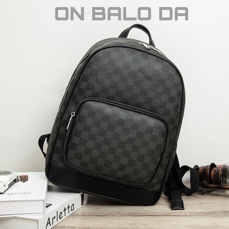 Balo da đi học, balo họa tiết caro hàng Quảng Châu