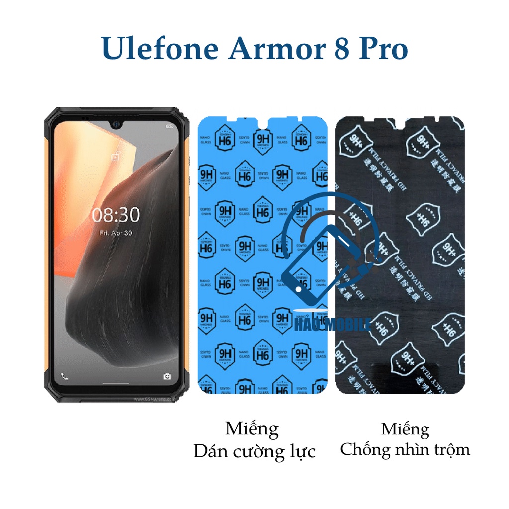 Dán cường lực dẻo nano Ulefone Armor 8 Pro ( trong suốt và chống nhìn trộm )