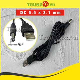 Dây cáp usb ra cổng 5.5 x 2.1 mm dùng cho hộp xoay đồng hồ cơ
