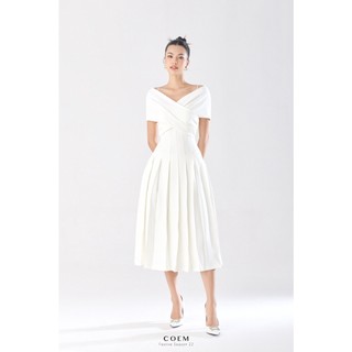 COEM | Đầm Xếp Ly Bẹt Vai Cúp Ngực Thích Hợp Đi Tiệc Dạo Phố - DUYEN DRESS