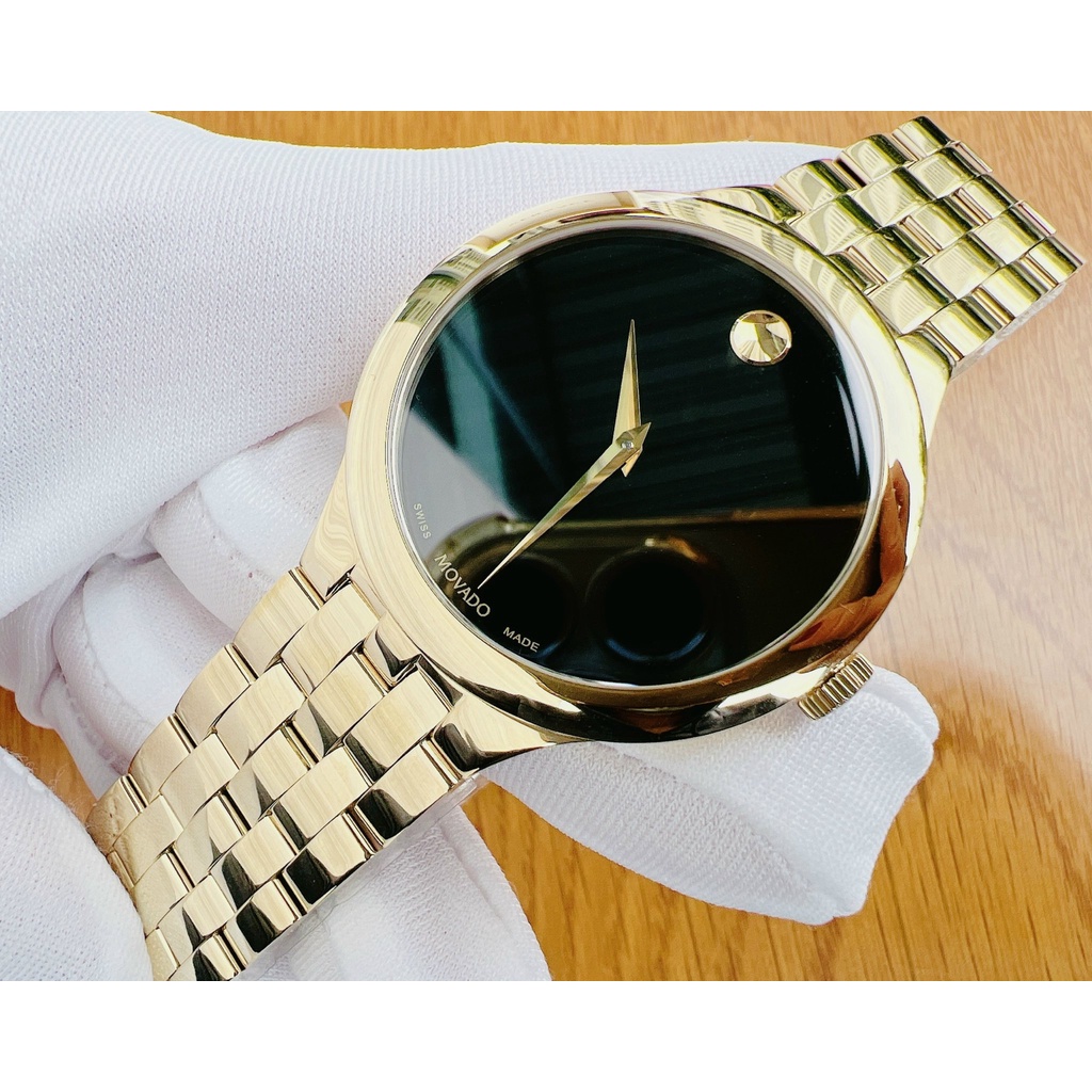 Đồng hồ chính hãng nam Movado Veturi Classic Gold PVD 0607417- Máy pin Thụy Sĩ- Kính Sapphire