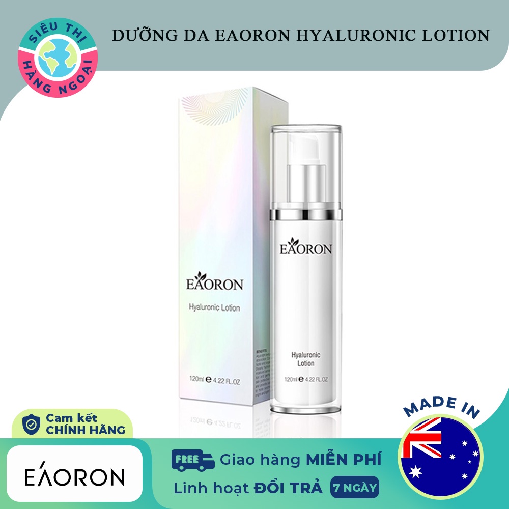 Kem Dưỡng Da Mặt EAORON Hyaluronic Lotion Hỗ Trợ Dưỡng Ẩm Chăm Sóc Da 120ml của Úc