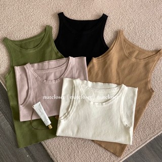 BASIC KNIT TANKTOP - Áo tanktop cổ tròn_A0860