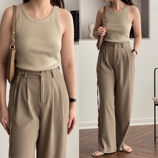 BASIC KNIT TANKTOP - Áo tanktop cổ tròn_A0860