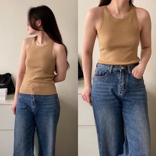 BASIC KNIT TANKTOP - Áo tanktop cổ tròn_A0860