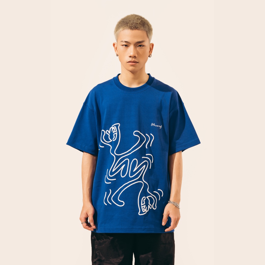 Áo Thun T-Shirt Oversize 84RISING Double Baby Freeze tee - Xanh coban