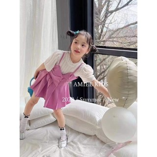 Set Bộ liền 2 dây phối chân váy xếp ly