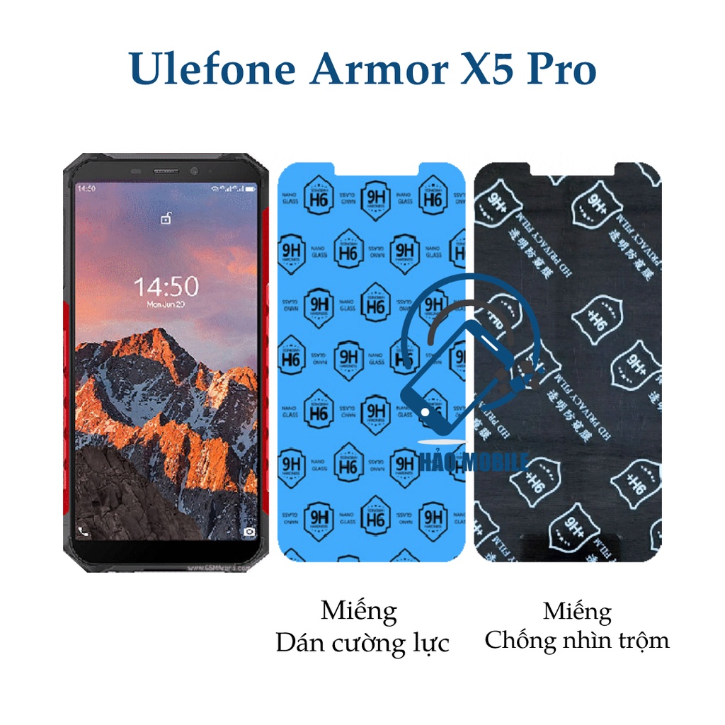 Dán cường lực dẻo nano Ulefone Armor X5 Pro ( trong suốt và chống nhìn trộm )