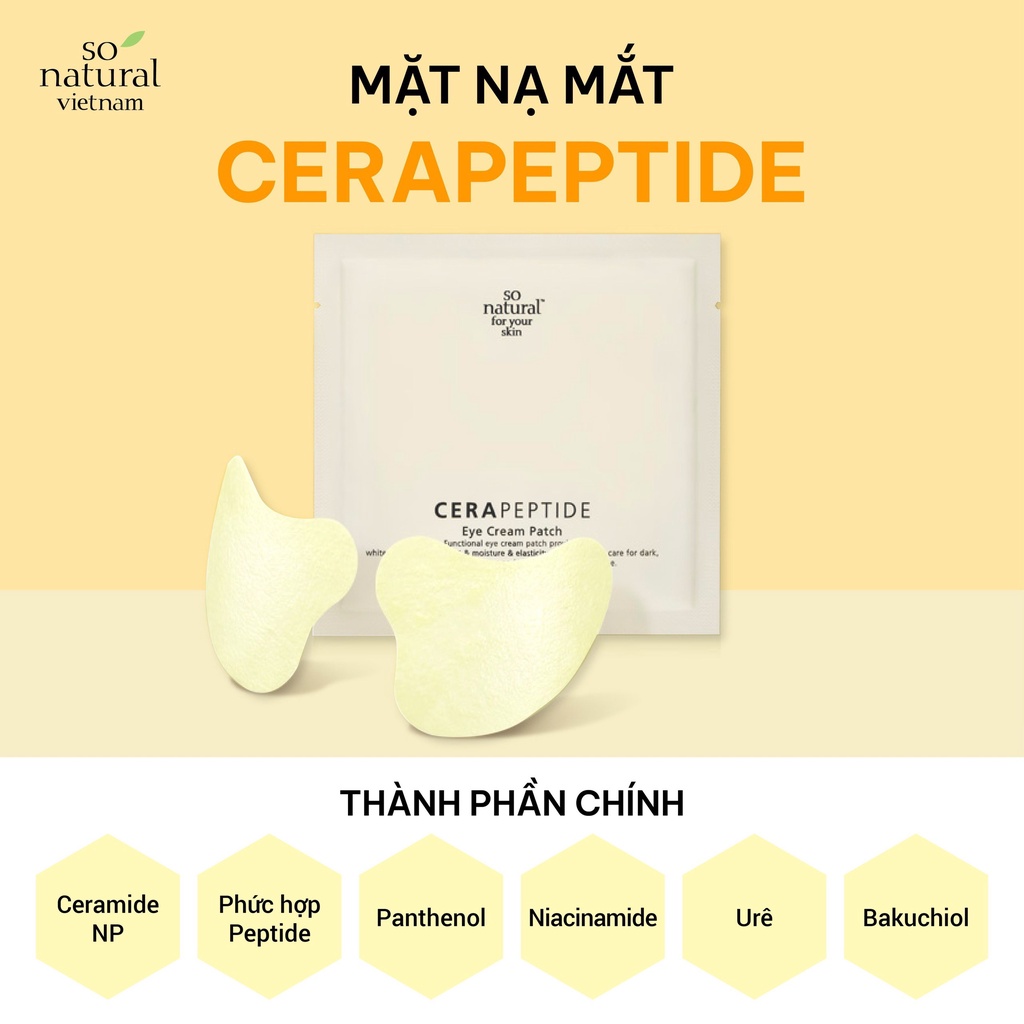 Mặt Nạ Mắt Chống Lão Hóa Làm Đầy Rãnh Nhăn Phức Hợp Peptide - Bakuchiol So Natural