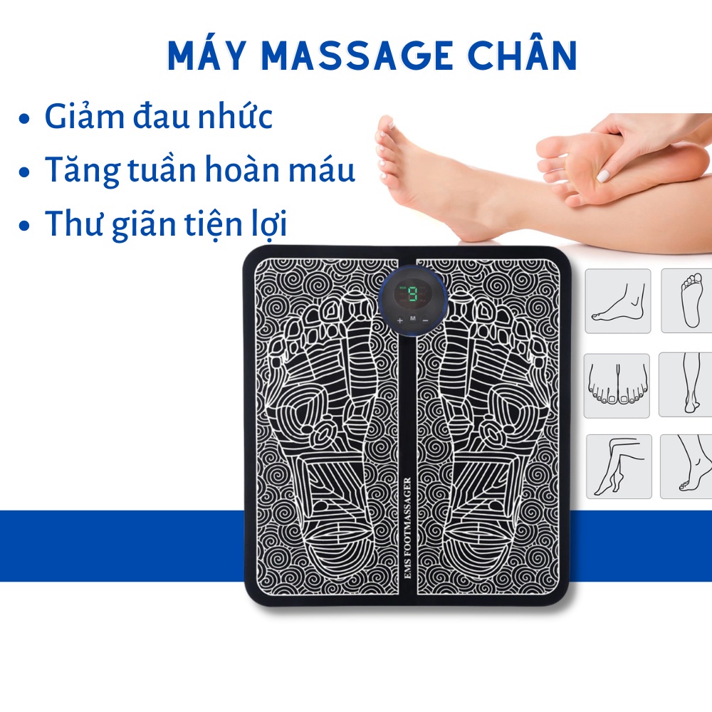 Thảm Massage Bàn Chân EMS - Máy Mát Xa Bàn Chân Thư Giãn Toàn Diện Có Màn Hình Hiển Thị