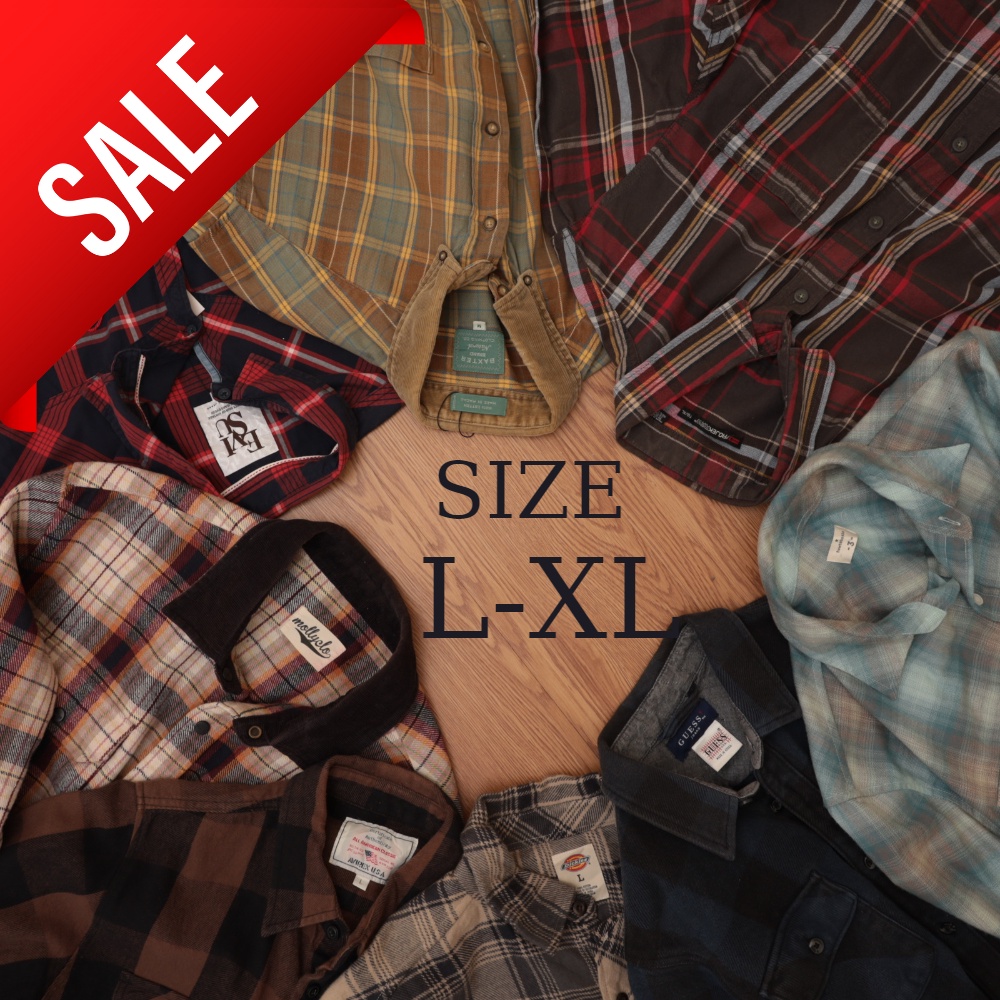 Áo sơ mi Flannel unisex - secondhand (2hand) - vintage, cổ điển-COB.vintage