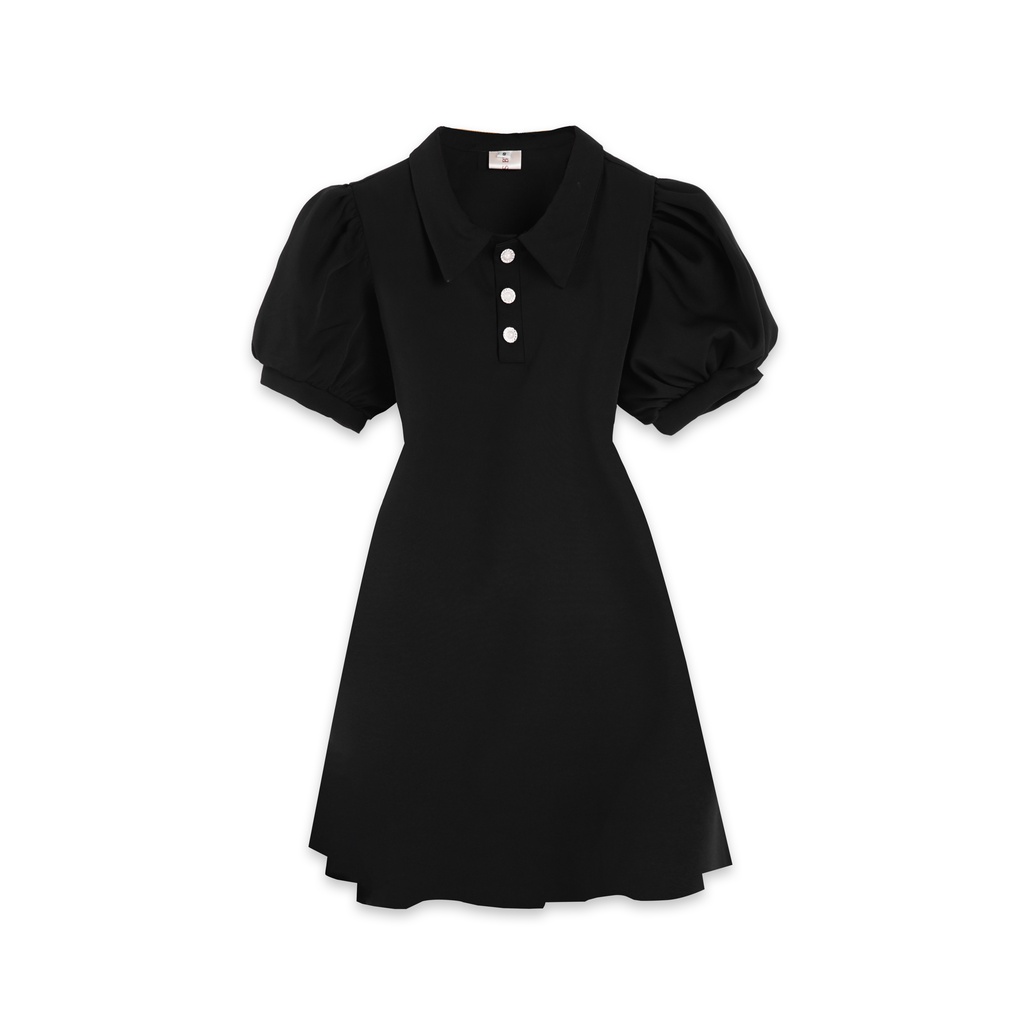 Váy đầm Polo Fiona hở lưng tiểu thư phối nơ tay bồng SOURIS BY G