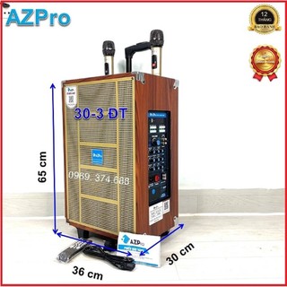 Loa kéo Bluetooth AZ-12-A-Pro  chính hãng AZPRO Bass 30-3 đường tiếng mẫu mới 10 núm chỉnh có reverb