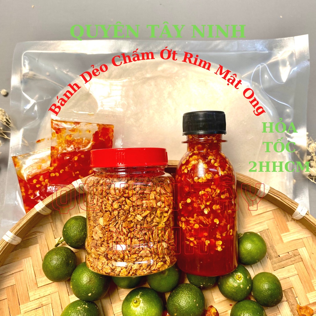 Bánh tráng ớt rim mật ong - Bánh Tráng Phơi Sương Ớt Rim Mật Ong Chấm Tắc Siêu Ngon