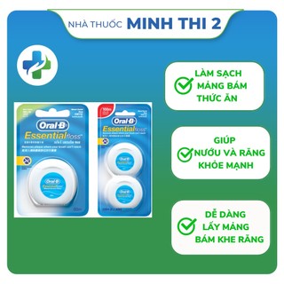 Chỉ nha khoa oral-b floss essential - làm sạch mảng bám trong răng