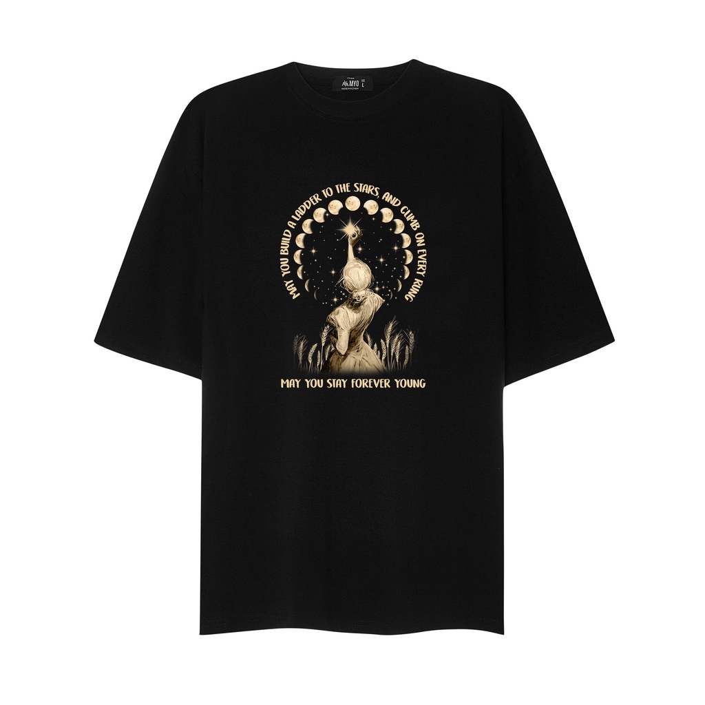 Áo thun local brand in hình May You Stay Forever Young form rộng chất vải cotton dành cho nam nữ nhiều size AC025