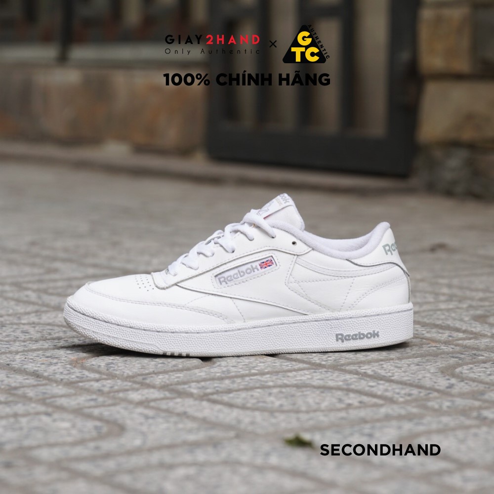 Giày Thể Thao REEBOK TENNIS CLUB C 85 WHITE AR0455 GIÀY CŨ CHÍNH HÃNG