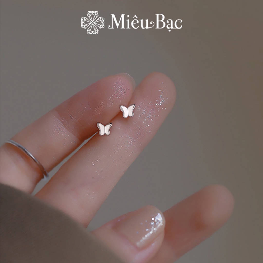 Bông tai bạc nữ Miêu Bạc khuyên tai hồ điệp nhỏ xinh dễ thương chất liệu bạc S925 thời trang phụ kiện trang sức nữ MB13