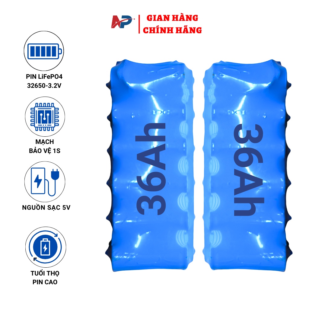 Pin lithium 32650, Nhật Phong Solar LiFePO4 3.2V kèm mạch bảo vệ 1S cho đèn năng lượng mặt trời  60W 100w 200W,300W,400