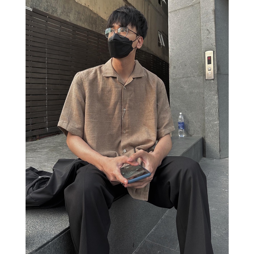 Sơ mi Linen bố dày, đứng phom