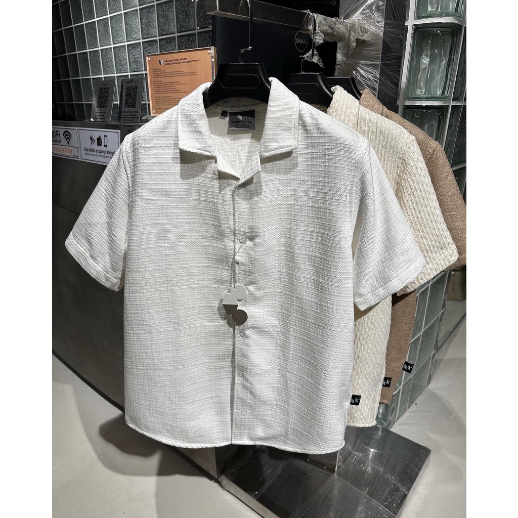 Sơ mi Linen bố dày, đứng phom