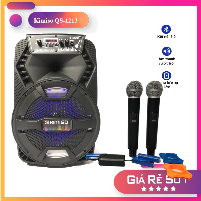 Loa Bluetooth Kimiso QS-1213 Bass 30 - Bass mạnh, âm thanh sống động Bảo Hành 1 Năm Chính Hãng