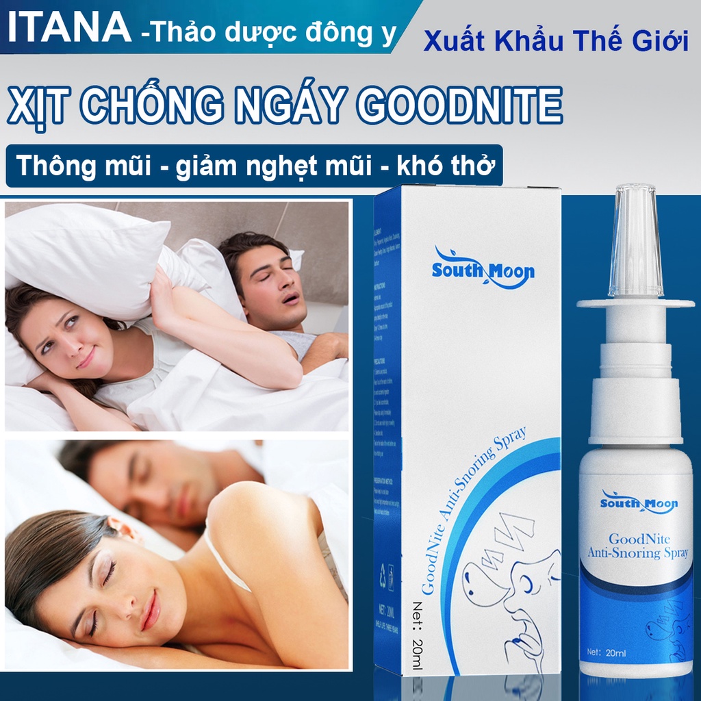 Xịt Chống Ngáy Ngủ Goodnite giảm nghẹt mũi chống ngạt mũi, cải thiện giấc ngủ ngon và sâu giấc - 20ml