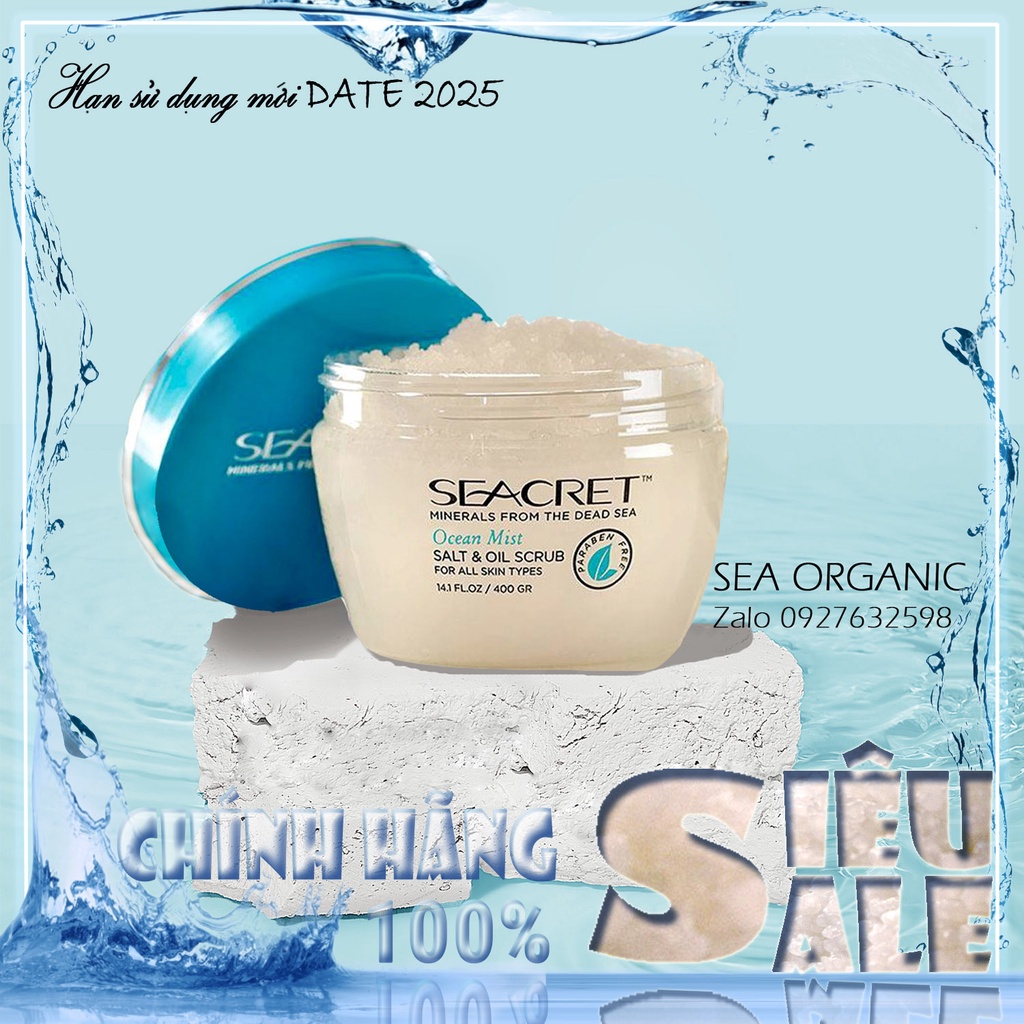 MUỐI TẮM TINH DẦU SEACRET SỰ KẾT HỢP TINH DẦU VÀ MUỐI BIỂN CHẾT TYPES OCEAN