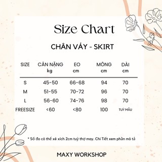 Chân váy dài ngang gối công sở basic skirt Maxy Workshop