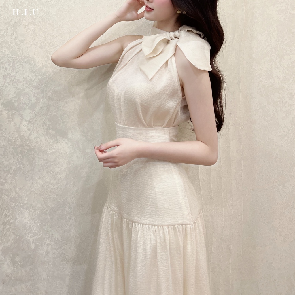 Set váy nữ sơ mi Voan tơ thắt nơ phối chân váy tầng 2 lớp Maies Set H.I.U Fashion , đầm nhún bồng tiểu thư HIU design