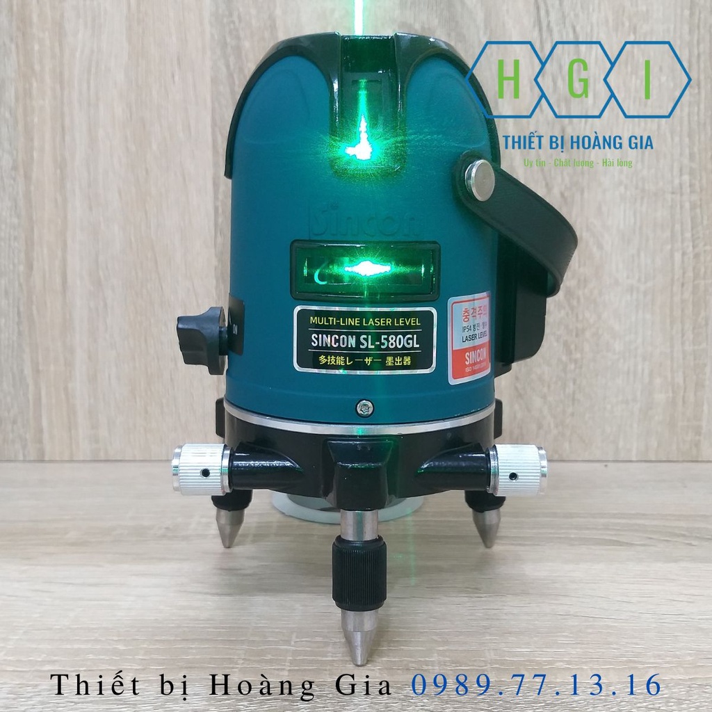 Máy cân bằng laser 5 tia xanh siêu sáng SINCON SL-580GL chính hãng