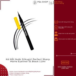 Kẻ Mắt Nước Silkygirl Perfect Sharp Matte Eyeliner 01 Black 1.2ml