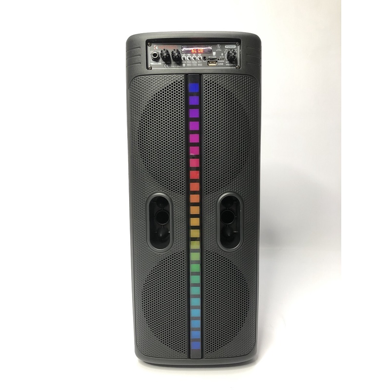 Loa bluetooth 2 Bass Kimiso QS-8201 Công Suất Mạnh, Bass Căng, Tặng 2 Micro Có Dây, Hàng Chính Hãng Bảo Hành 1 Năm