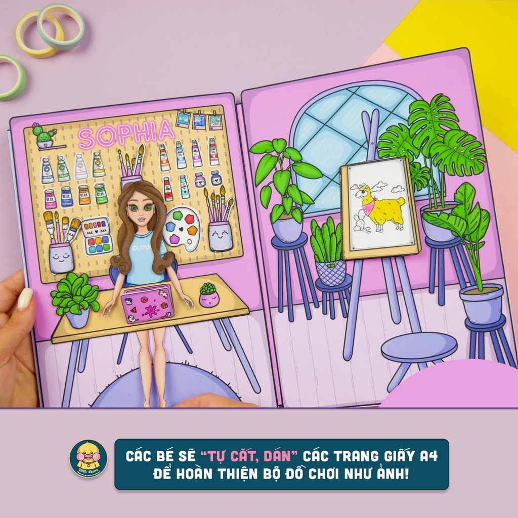 Ngôi Nhà Búp Bê Bằng Giấy - Công Chúa Sophia - Mẫu SP10