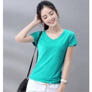 GIẢM GIÁ SỐC - Áo thun nữ cổ tim dáng basic