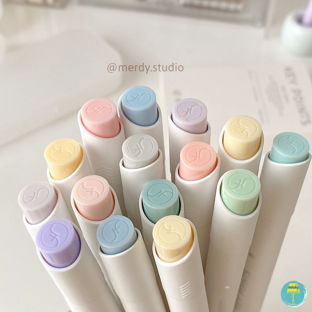 Set 5 bút highlighter Key Point màu pastel (kèm hộp đựng)