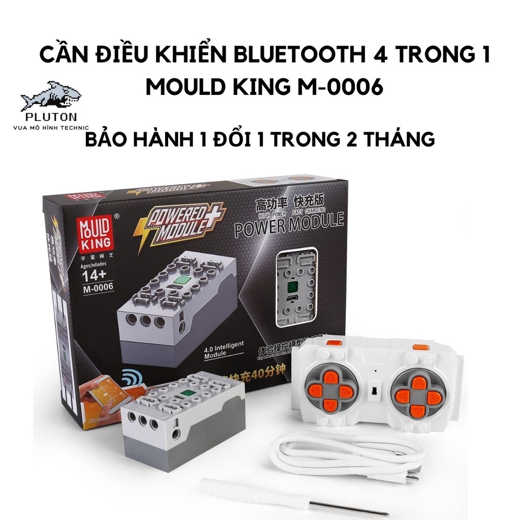 Bộ Cần điều khiển từ xa Bluetooth 4 trong 1 Hãng MouldKing Nguồn sạc tối đa 20M, điều khiển 4 Motor độc lập