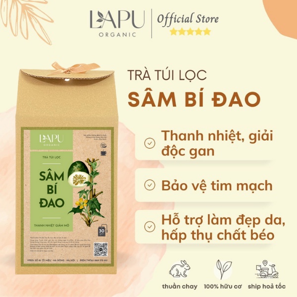 Trà sâm bí đao, trà bí đao làm đẹp da, giảm stress, chống lão hoá, hỗ trợ giảm cân - 100% thiên nhiên