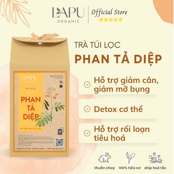 Trà phan tả diệp, giúp giảm mỡ bụng, mỡ đùi, giảm mụn, đẹp da, chống lão hoá - 100% thiên nhiên
