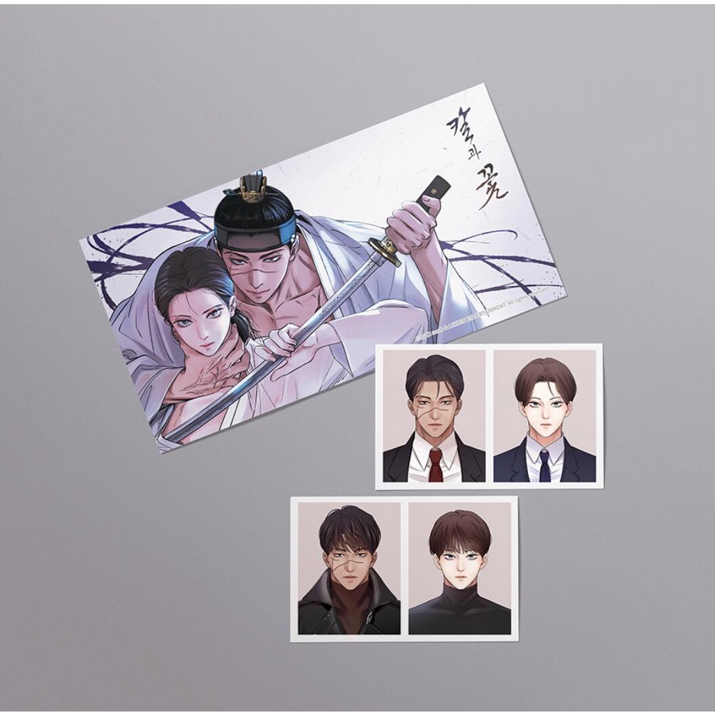 Hoa và gươm steel under silk ảnh thẻ bưu thiếp